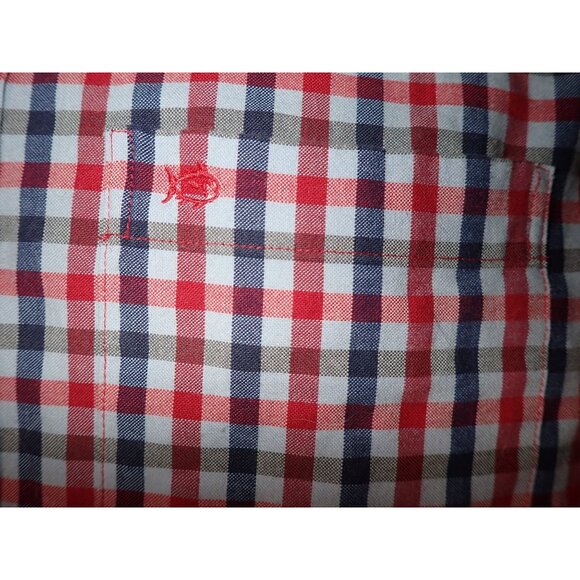 Southern Tide Channel Marker Check Shirt Mens S Long Sleeve red, blue Gray‎ - Picture 4 of 6